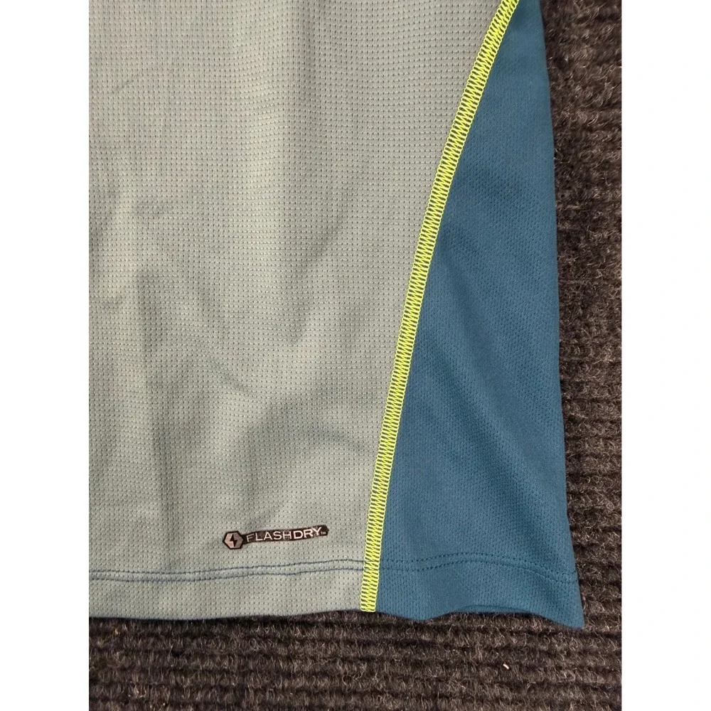 The North Face Mens FlashDry Long Sleeve Running Shirt Blue Gray XL A1HH